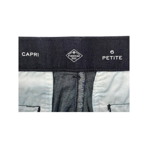 St. JOHN’S BAY capri stretch jean size women’s size 6P. - Picture 6 of 16